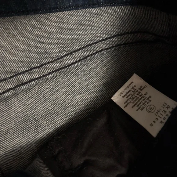 Frank & Eileen Italian East Galway Wide Leg Raw Hem Jeans Dark Wash Size 30 - Picture 10 of 10